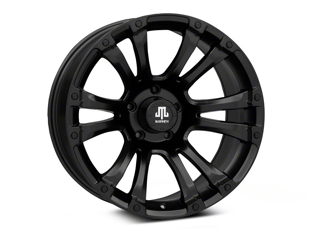 Mammoth Madness Matte Black 5-Lug Wheel; 20x10; -18mm Offset (05-11 Dakota)