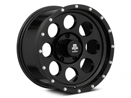 Mammoth 8 Aluminum Beadlock Satin Black 5-Lug Wheel; 17x9; -6mm Offset (05-11 Dakota)