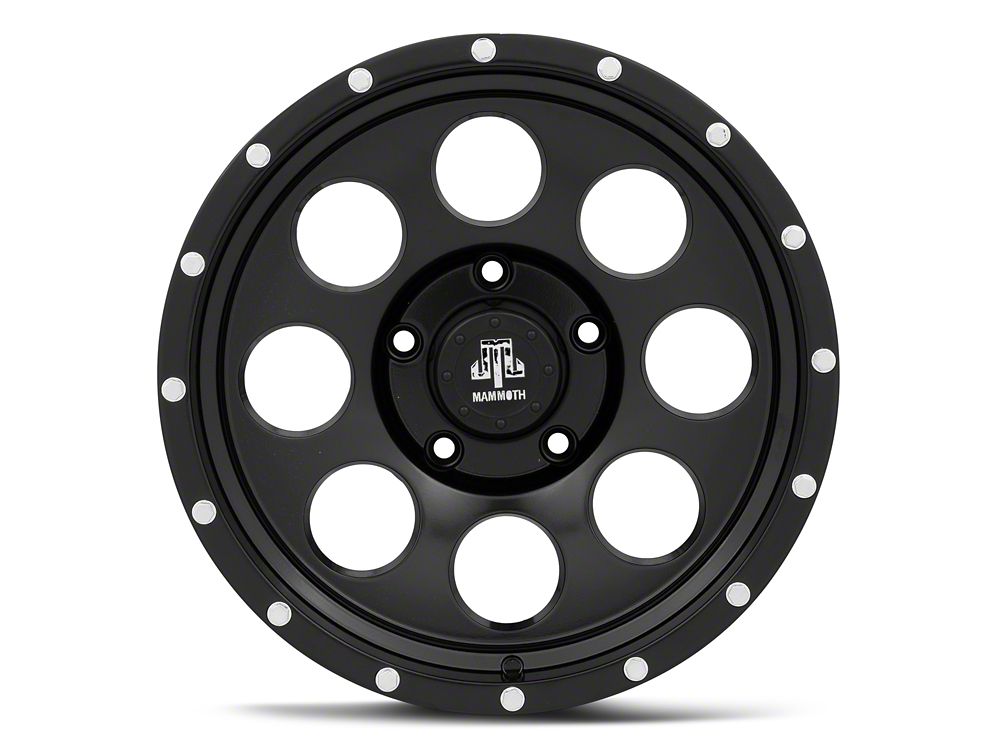 Mammoth 8 Aluminum Beadlock Satin Black 5-Lug Wheel; 17x9; -6mm Offset (05-11 Dakota)