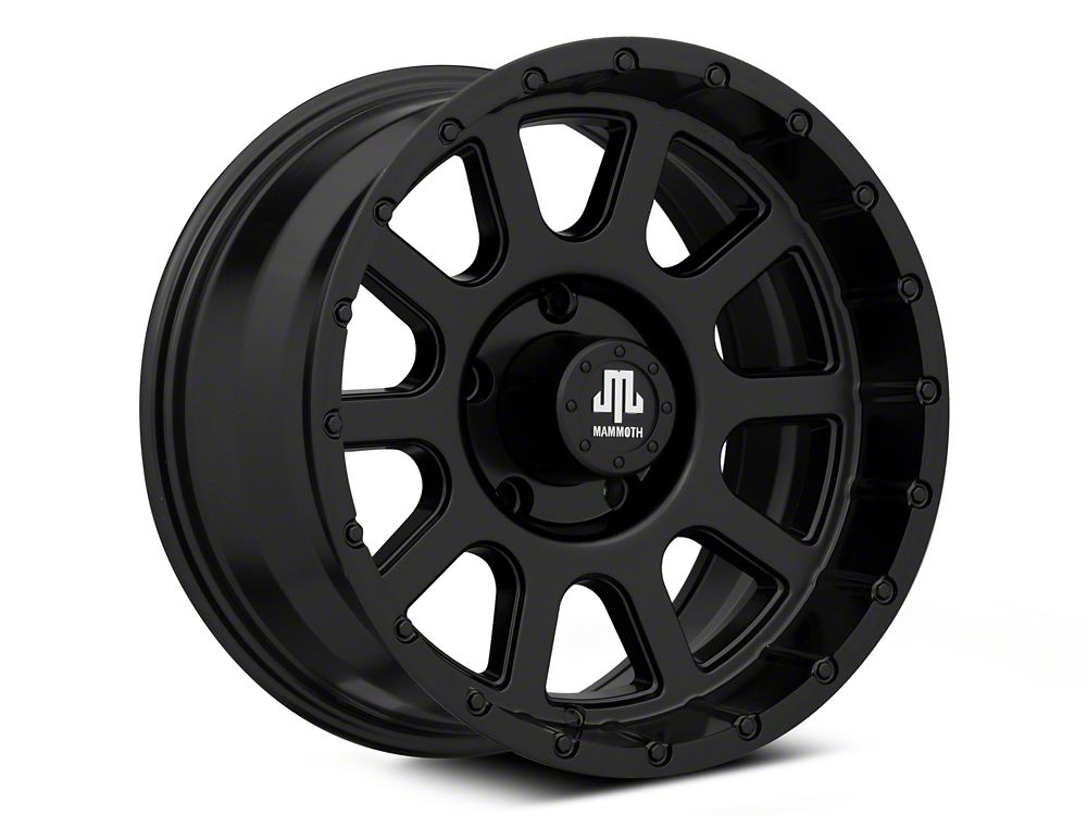 Mammoth 10 Hole Matte Black 5-Lug Wheel; 17x9; -6mm Offset (05-11 Dakota)
