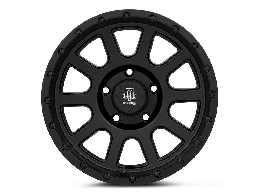 Mammoth 10 Hole Matte Black 5-Lug Wheel; 17x9; -6mm Offset (05-11 Dakota)