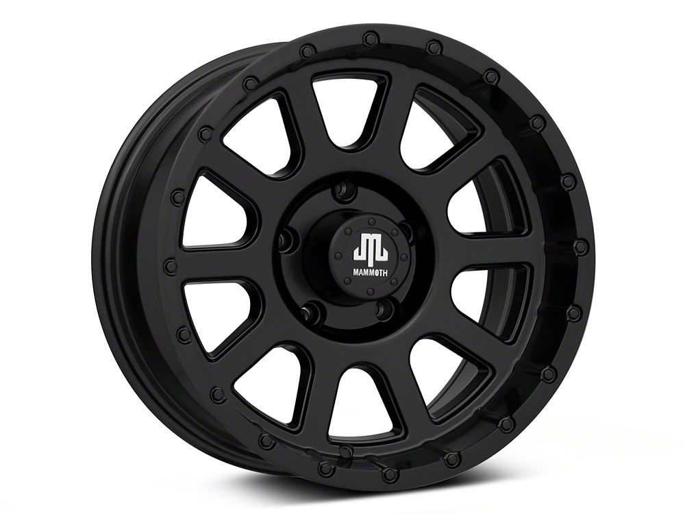 Mammoth 10 Hole Matte Black 5-Lug Wheel; 17x9; -6mm Offset (05-11 Dakota)