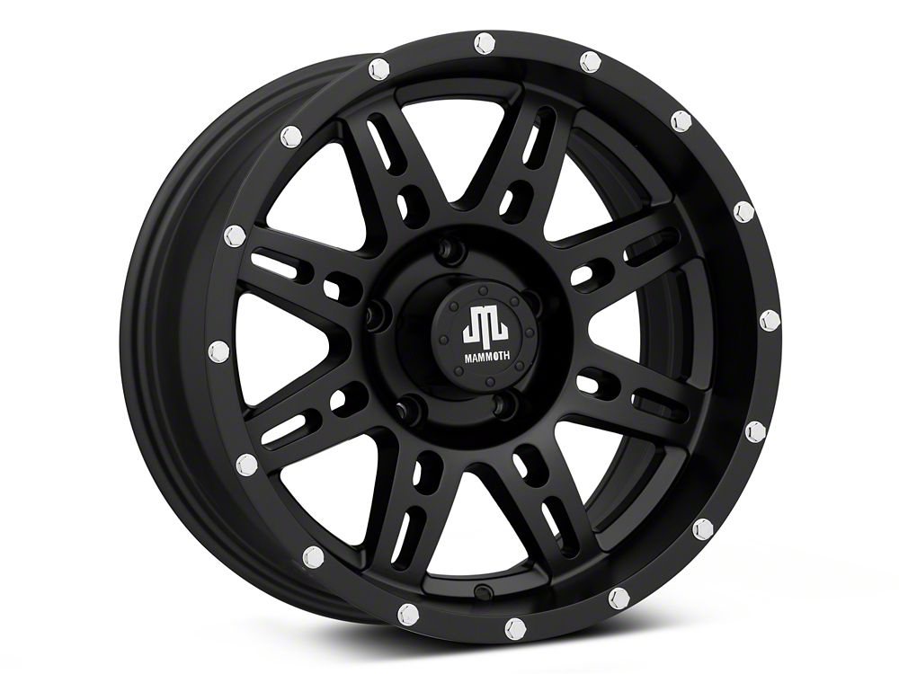 Mammoth Split-8 Beadlock Matte Black 5-Lug Wheel; 17x9; -6mm Offset (05-11 Dakota)