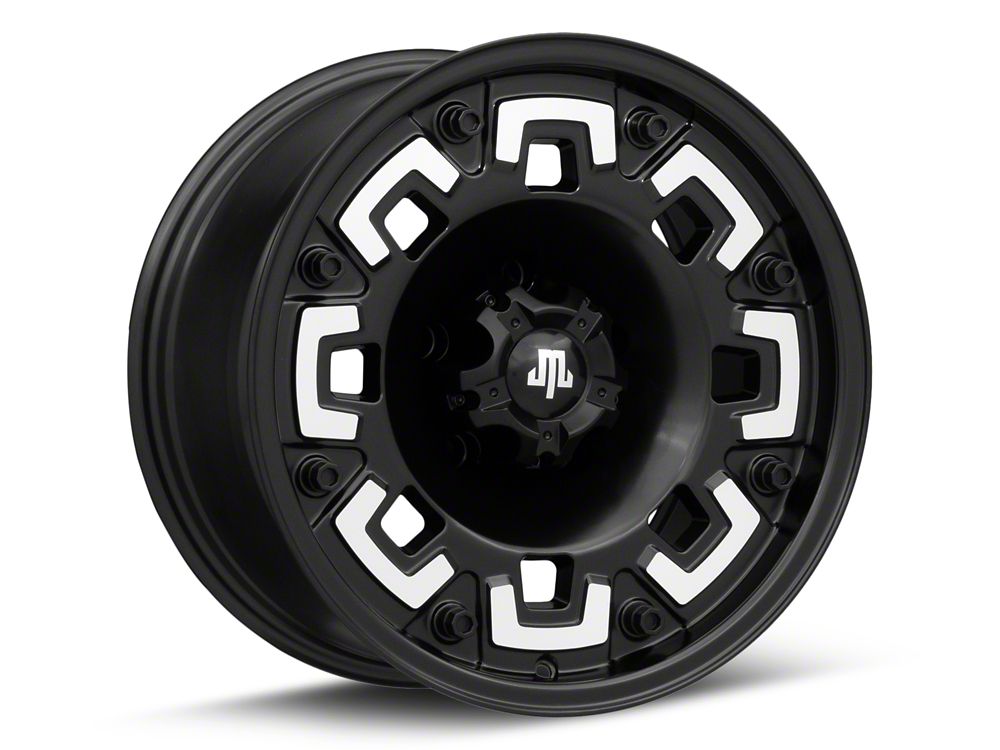 Mammoth Boss Satin Black Machined 5-Lug Wheel; 17x9; -6mm Offset (05-11 Dakota)