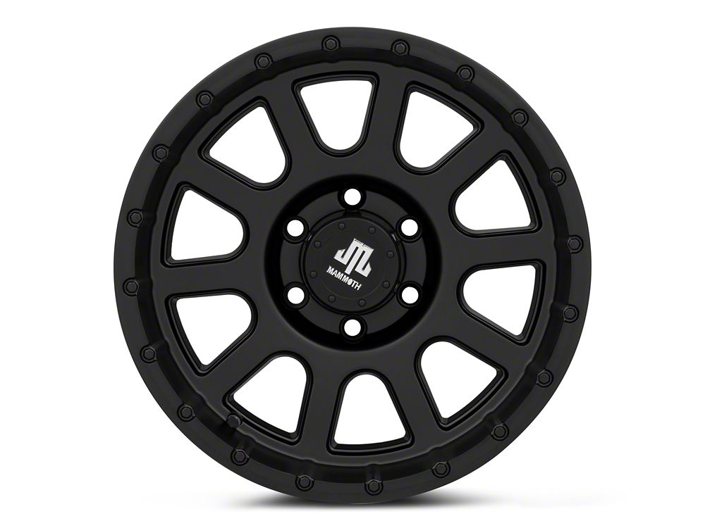 Mammoth 10 Hole Matte Black 6-Lug Wheel; 17x9; -6mm Offset (22-25 Bronco Raptor)
