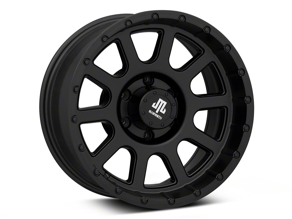 Mammoth 10 Hole Matte Black 6-Lug Wheel; 17x9; -6mm Offset (22-25 Bronco Raptor)