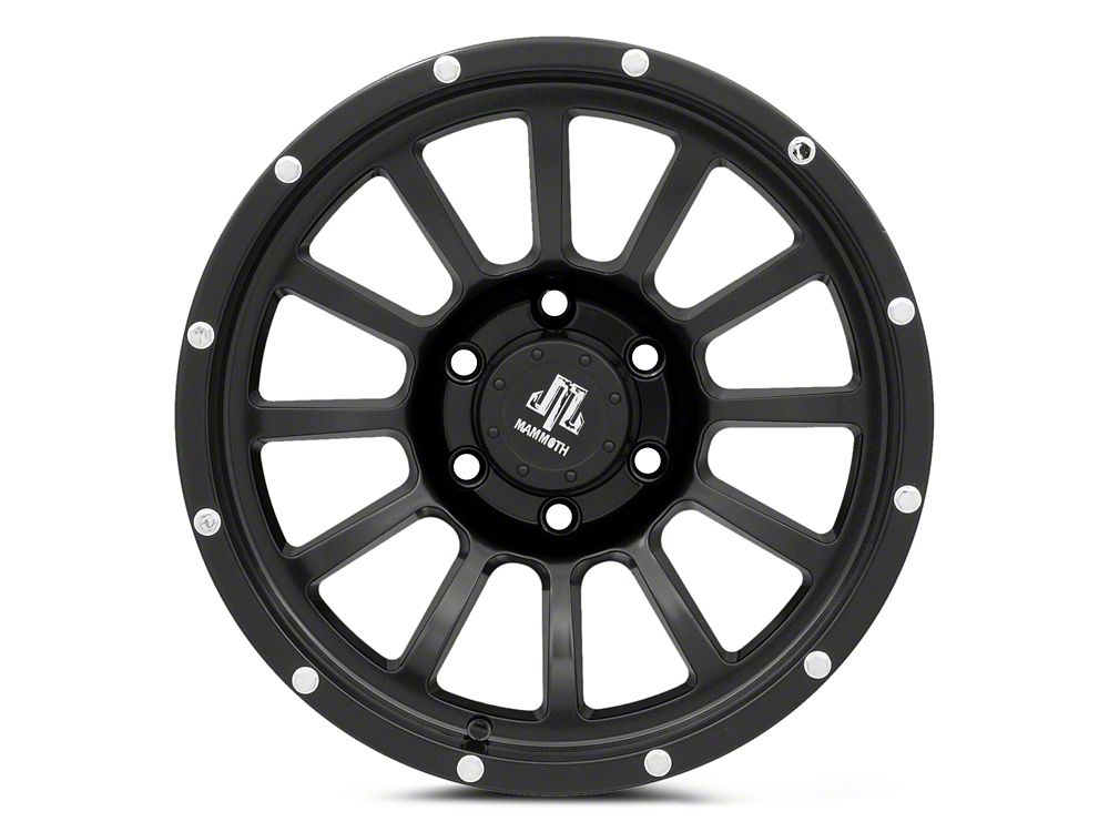 Mammoth 12 Hole Satin Black 6-Lug Wheel; 17x9; -6mm Offset (22-25 Bronco Raptor)