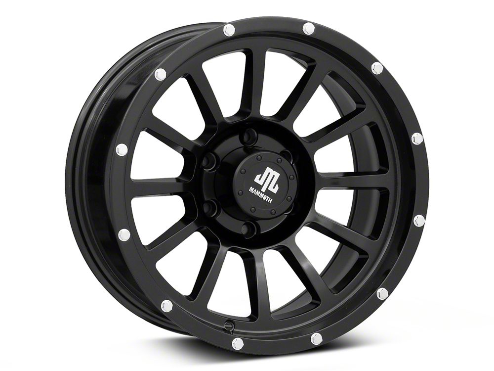 Mammoth 12 Hole Satin Black 6-Lug Wheel; 17x9; -6mm Offset (22-25 Bronco Raptor)