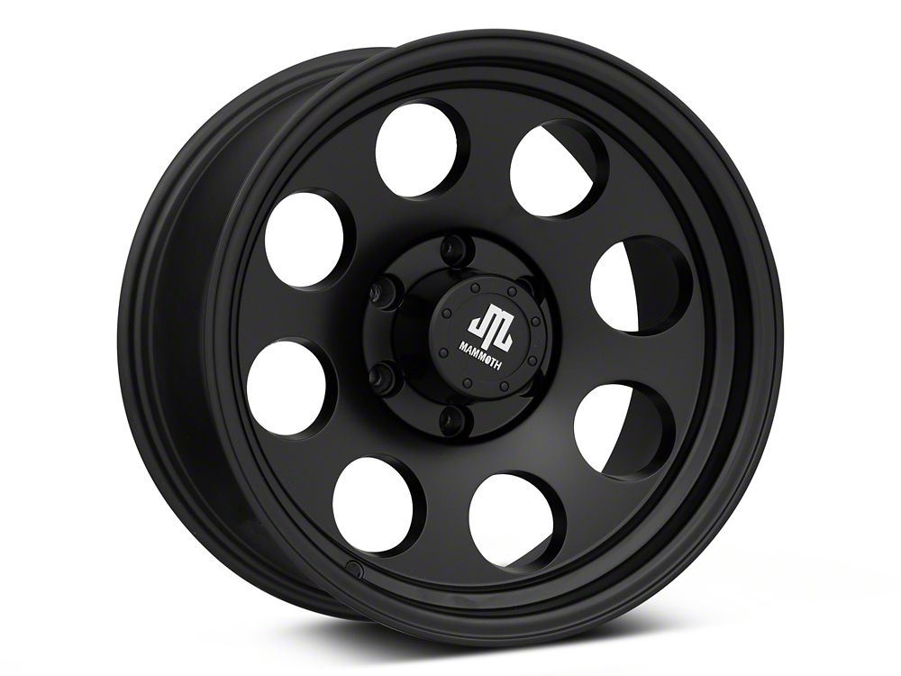 Mammoth 8 Aluminum Matte Black 6-Lug Wheel; 17x9; -6mm Offset (22-25 Bronco Raptor)