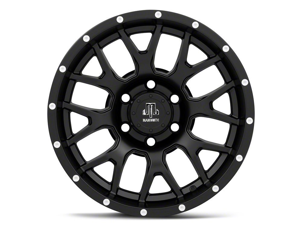 Mammoth Beadlock Mesh Matte Black 6-Lug Wheel; 17x9; -12mm Offset (22-25 Bronco Raptor)