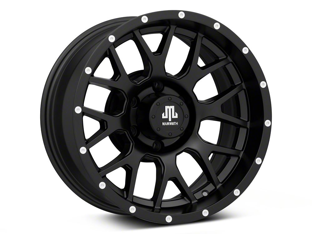 Mammoth Beadlock Mesh Matte Black 6-Lug Wheel; 17x9; -12mm Offset (22-25 Bronco Raptor)