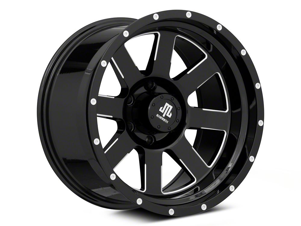 Mammoth Horde Beadlock Gloss Black Machined 6-Lug Wheel; 18x10; -24mm Offset (22-25 Bronco Raptor)