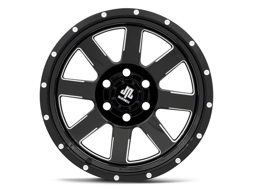 Mammoth Horde Beadlock Gloss Black Machined 6-Lug Wheel; 18x10; -24mm Offset (22-25 Bronco Raptor)