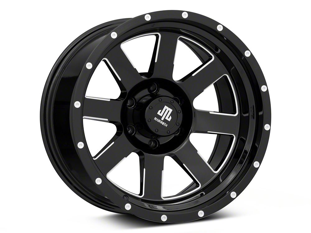 Mammoth Horde Beadlock Gloss Black Machined 6-Lug Wheel; 18x10; -24mm Offset (22-25 Bronco Raptor)