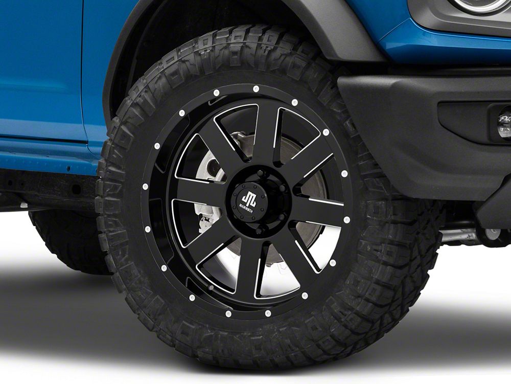 Mammoth Horde Beadlock Gloss Black Machined 6-Lug Wheel; 20x9; 0mm Offset (22-25 Bronco Raptor)