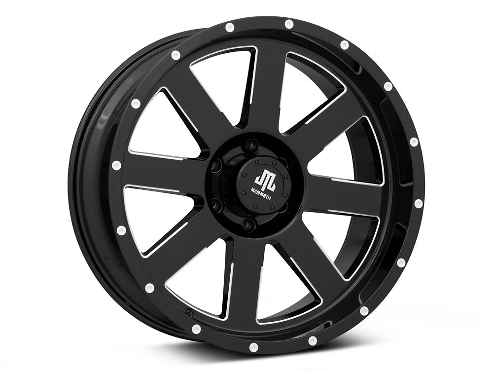 Mammoth Horde Beadlock Gloss Black Machined 6-Lug Wheel; 20x9; 0mm Offset (22-25 Bronco Raptor)