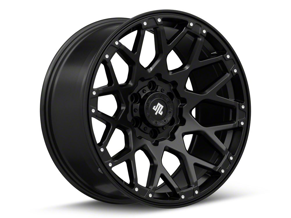Mammoth Vex Satin Black Machined 6-Lug Wheel; 20x9; -6mm Offset (22-25 Bronco Raptor)
