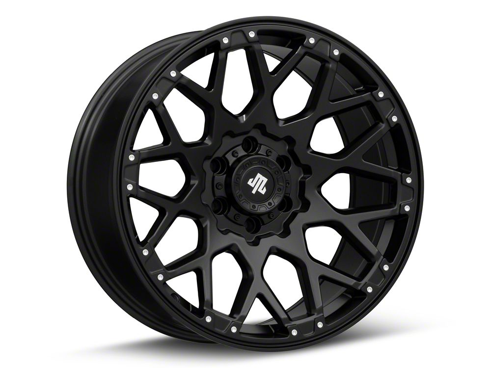 Mammoth Vex Satin Black Machined 6-Lug Wheel; 20x9; -6mm Offset (22-25 Bronco Raptor)