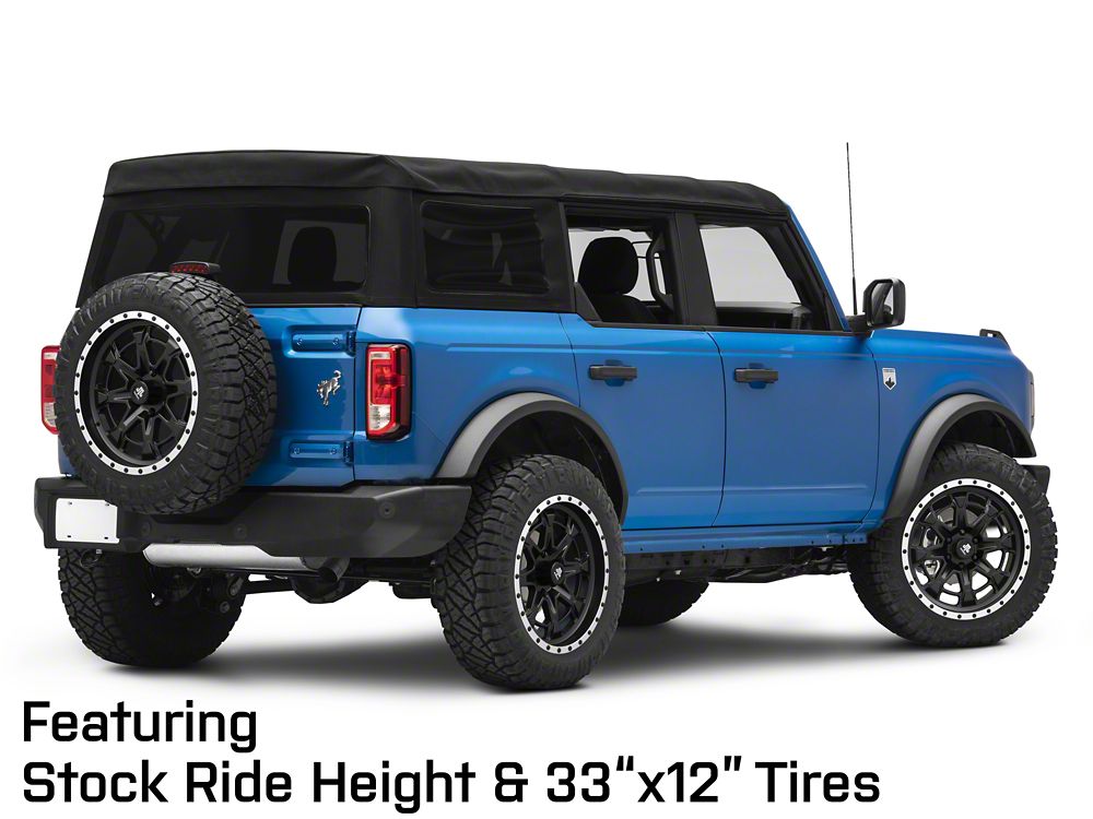Mammoth Split 16 Beadlock Satin Black with Polished Lip 6-Lug Wheel; 20x9; -6mm Offset (22-25 Bronco Raptor)