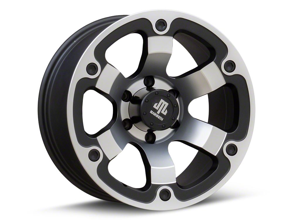 Mammoth Rogue Matte Black Machined 6-Lug Wheel; 17x9; -6mm Offset (22-25 Bronco Raptor)