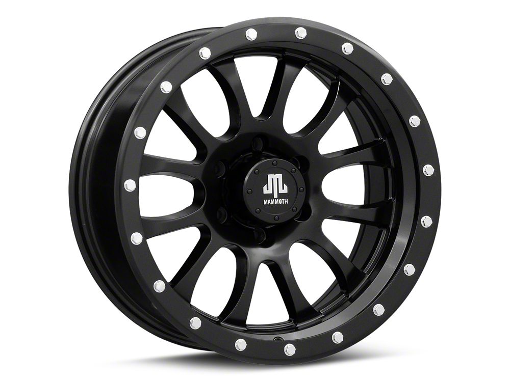 Mammoth 12 Hole Satin Black 6-Lug Wheel; 18x9; -6mm Offset (22-25 Bronco Raptor)