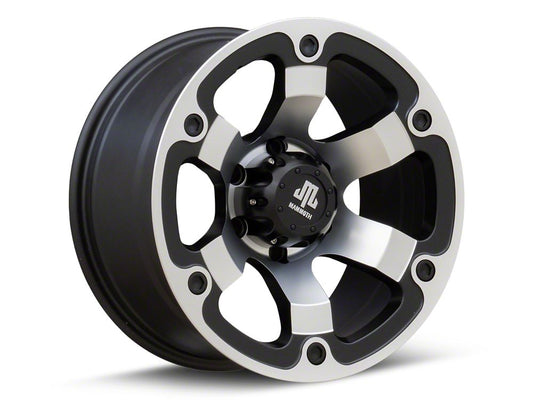 Mammoth Rogue Matte Black Machined 6-Lug Wheel; 17x8.5; 0mm Offset (21-25 Bronco, Excluding Raptor)