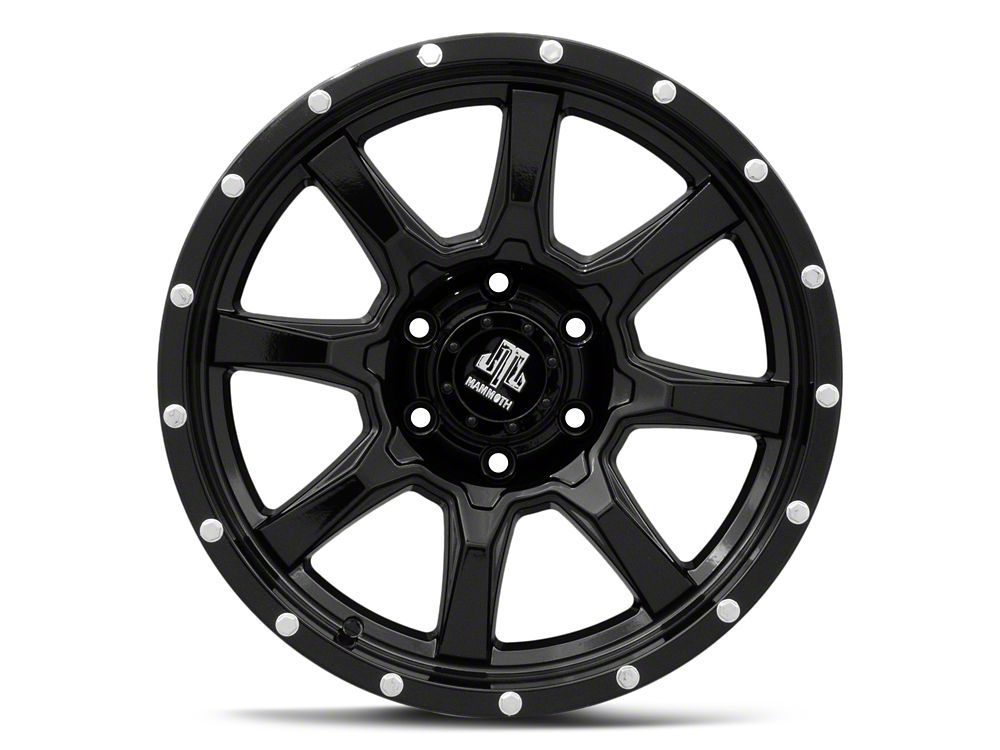 Mammoth High Roller Gloss Black 6-Lug Wheel; 18x9; -6mm Offset (22-25 Bronco Raptor)