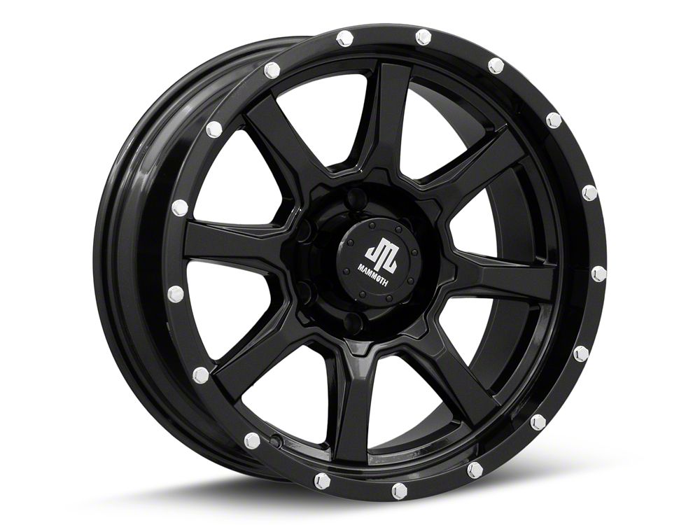 Mammoth High Roller Gloss Black 6-Lug Wheel; 18x9; -6mm Offset (22-25 Bronco Raptor)