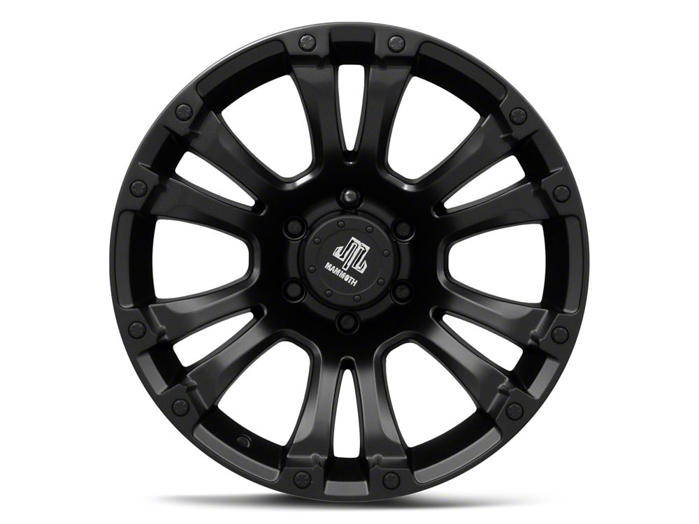 Mammoth Madness Matte Black 6-Lug Wheel; 18x9; -6mm Offset (22-25 Bronco Raptor)