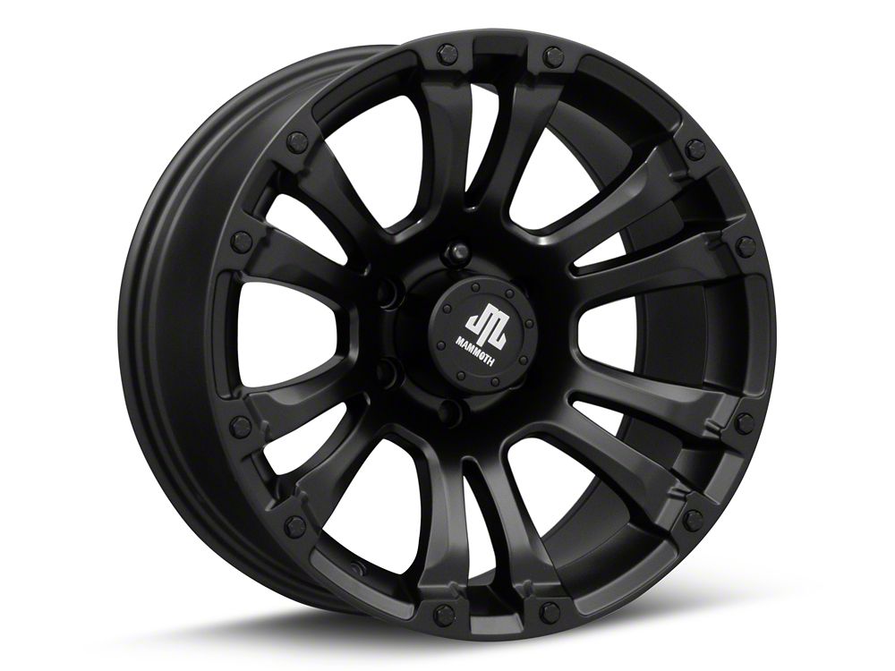 Mammoth Madness Matte Black 6-Lug Wheel; 18x9; -6mm Offset (22-25 Bronco Raptor)