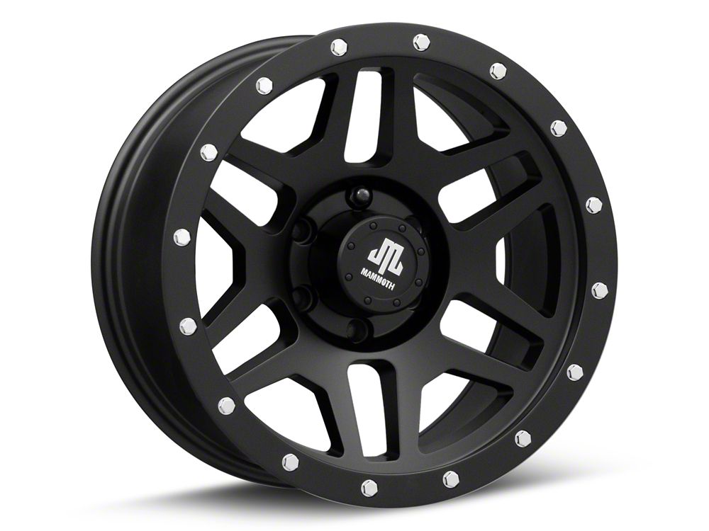 Mammoth Split 6 Beadlock Matte Black 6-Lug Wheel; 17x9; -6mm Offset (22-25 Bronco Raptor)