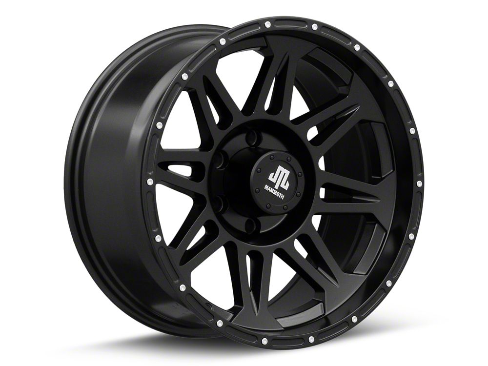 Mammoth Split 8 Beadlock Matte Black 6-Lug Wheel; 18x9; -6mm Offset (22-25 Bronco Raptor)