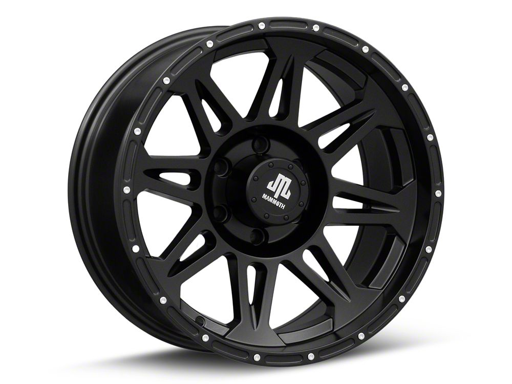 Mammoth Split 8 Beadlock Matte Black 6-Lug Wheel; 18x9; -6mm Offset (22-25 Bronco Raptor)