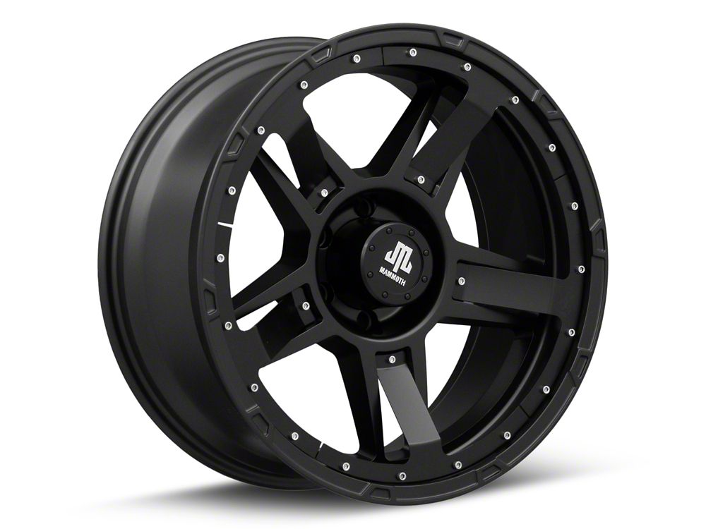 Mammoth Cliff Hanger Matte Black 6-Lug Wheel; 20x9; -6mm Offset (22-25 Bronco Raptor)