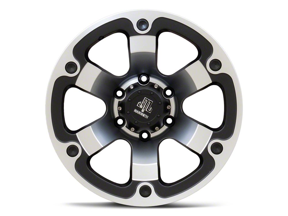 Mammoth Rogue Matte Black Machined 6-Lug Wheel; 17x8.5; 0mm Offset (19-23 Ranger)