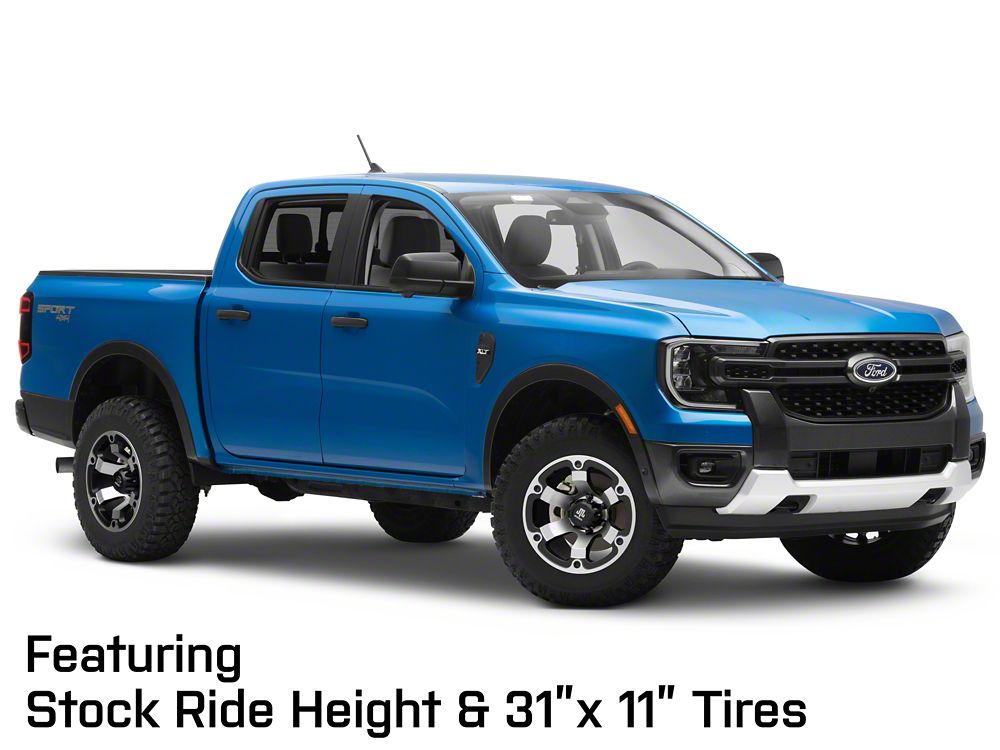 Mammoth Rogue Matte Black Machined 6-Lug Wheel; 17x8.5; 0mm Offset (24-25 Ranger)