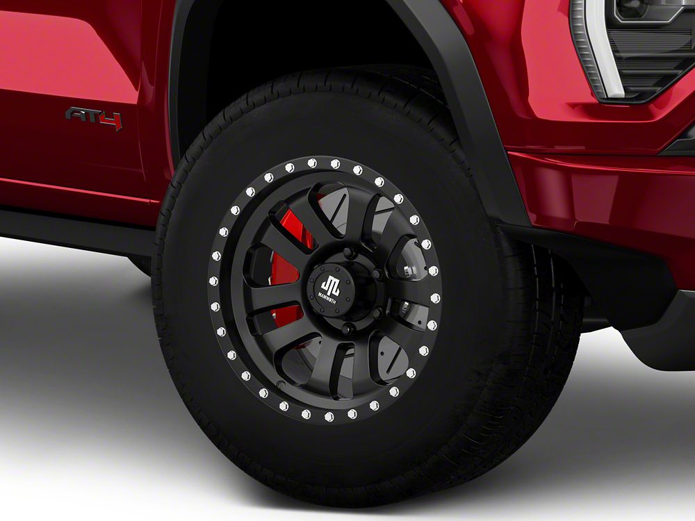 Mammoth 10-Spoke Beadlock Matte Black 6-Lug Wheel; 17x9; -6mm Offset (23-25 Canyon)