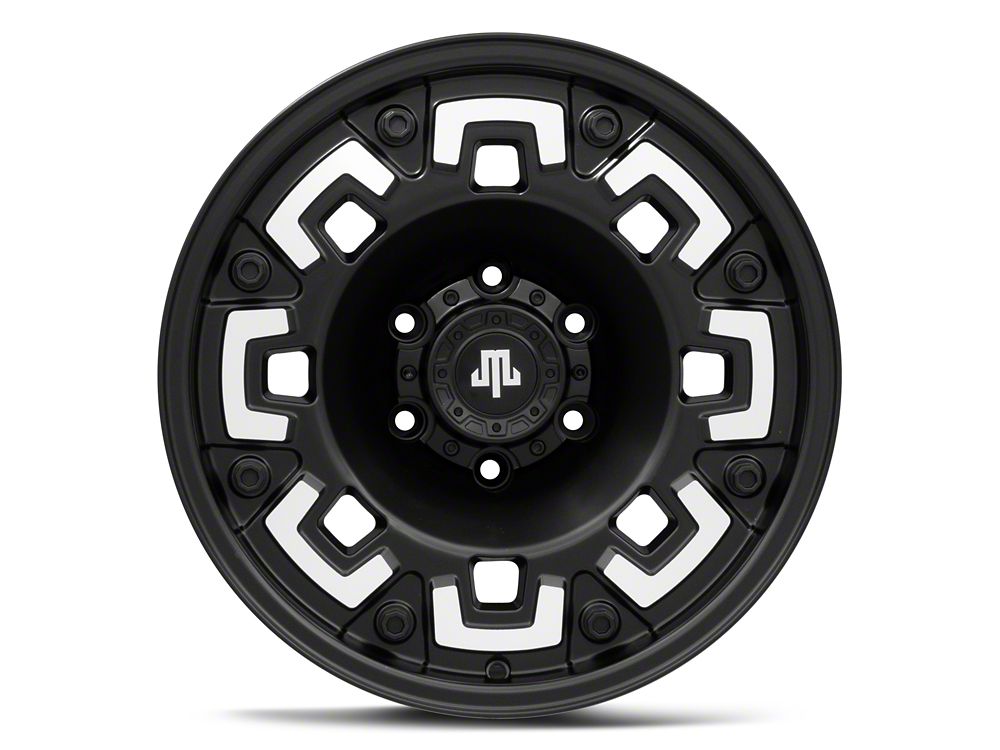 Mammoth Boss Satin Black Machined 6-Lug Wheel; 17x9; -6mm Offset (23-25 Canyon)