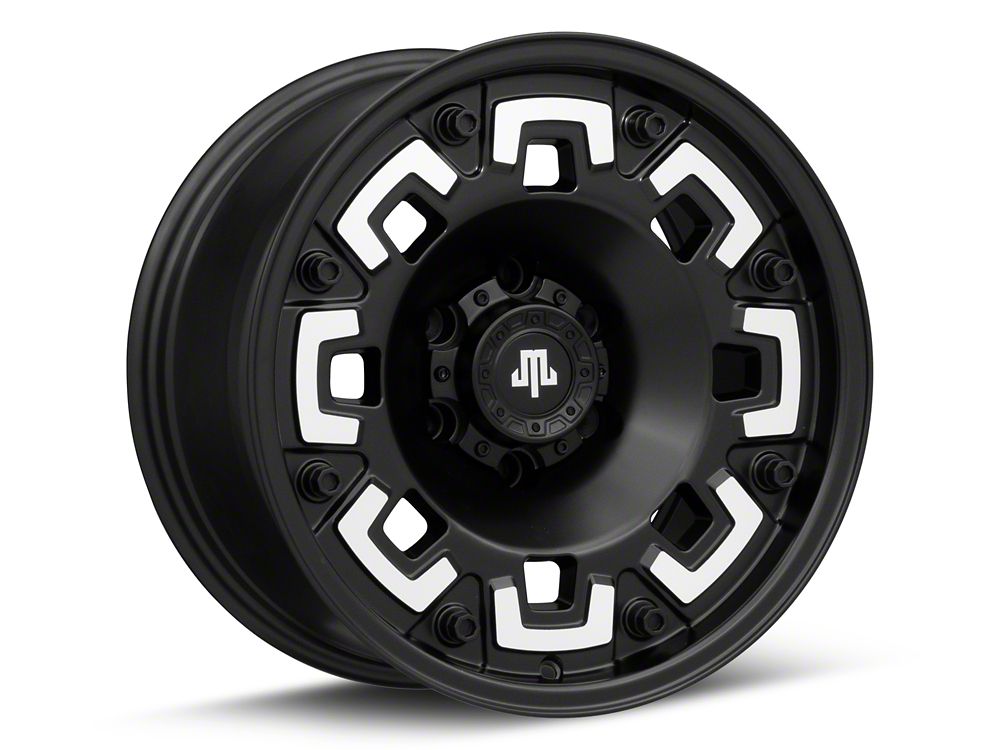 Mammoth Boss Satin Black Machined 6-Lug Wheel; 17x9; -6mm Offset (23-25 Canyon)
