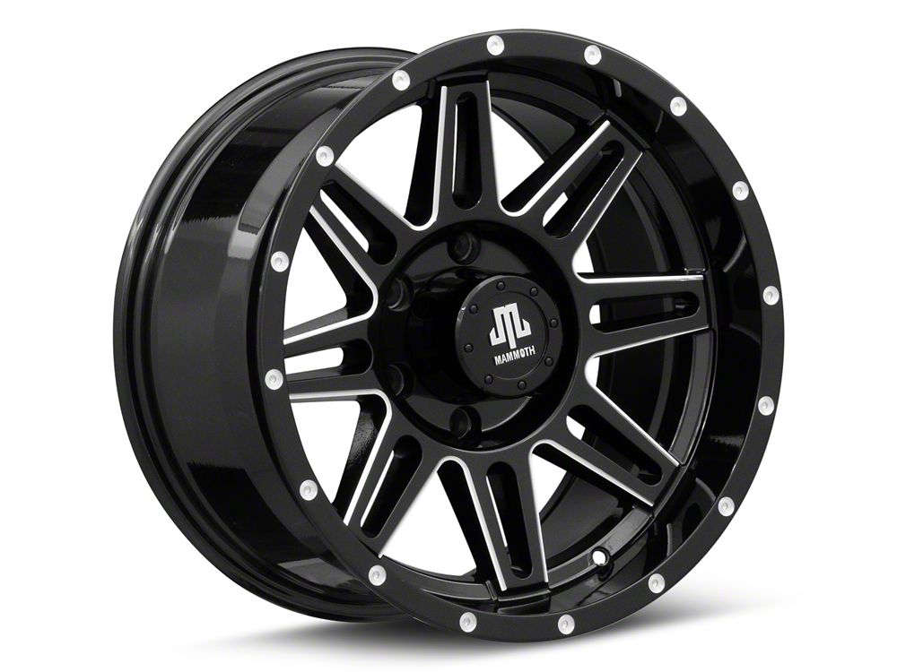 Mammoth Revolver Gloss Black Machined 6-Lug Wheel; 17x9; -6mm Offset (23-25 Canyon)