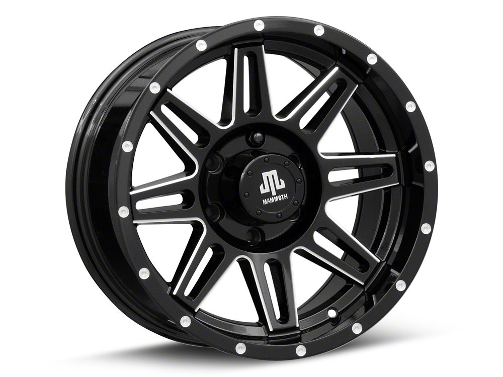 Mammoth Revolver Gloss Black Machined 6-Lug Wheel; 17x9; -6mm Offset (23-25 Canyon)