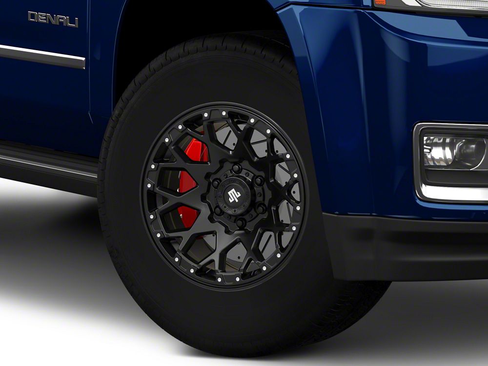 Mammoth Vex Satin Black Machined 6-Lug Wheel; 17x9; -6mm Offset (15-20 Yukon)