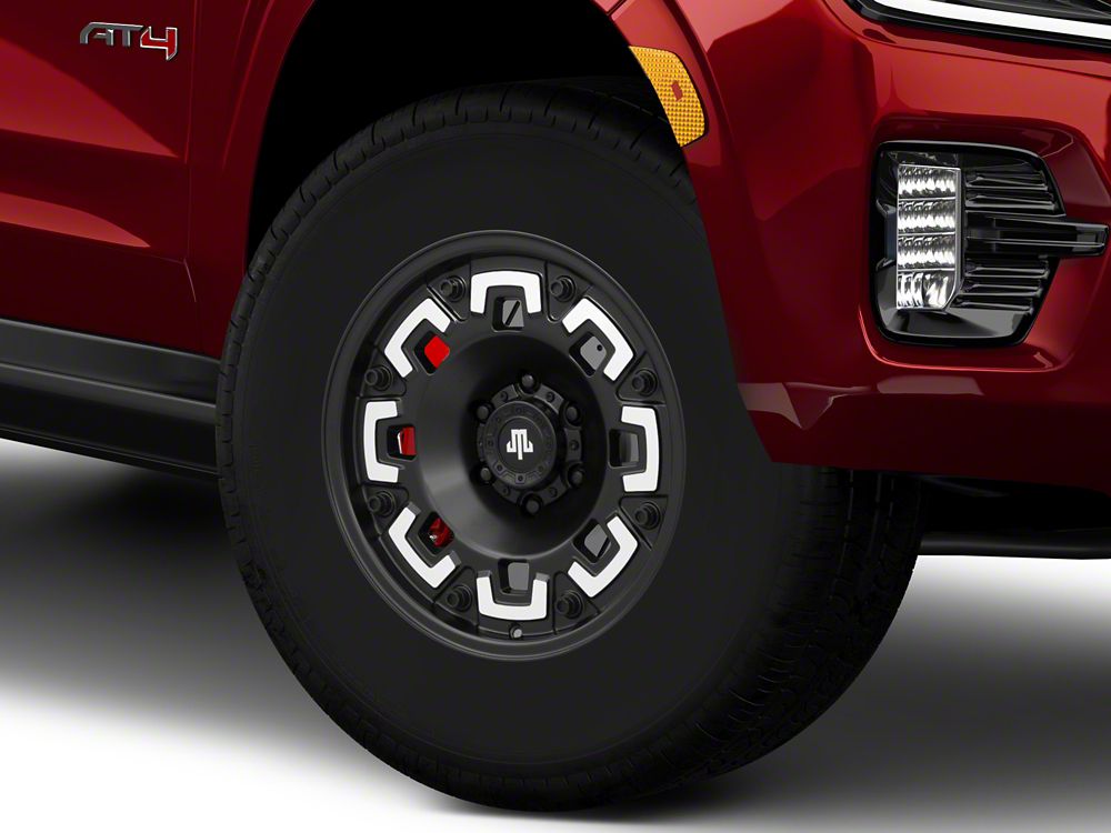 Mammoth Boss Satin Black Machined 6-Lug Wheel; 17x9; -6mm Offset (21-25 Yukon)