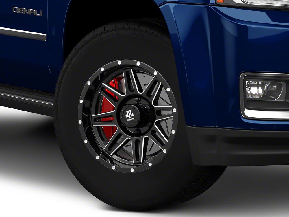 Mammoth Revolver Gloss Black Machined 6-Lug Wheel; 17x9; -6mm Offset (15-20 Yukon)