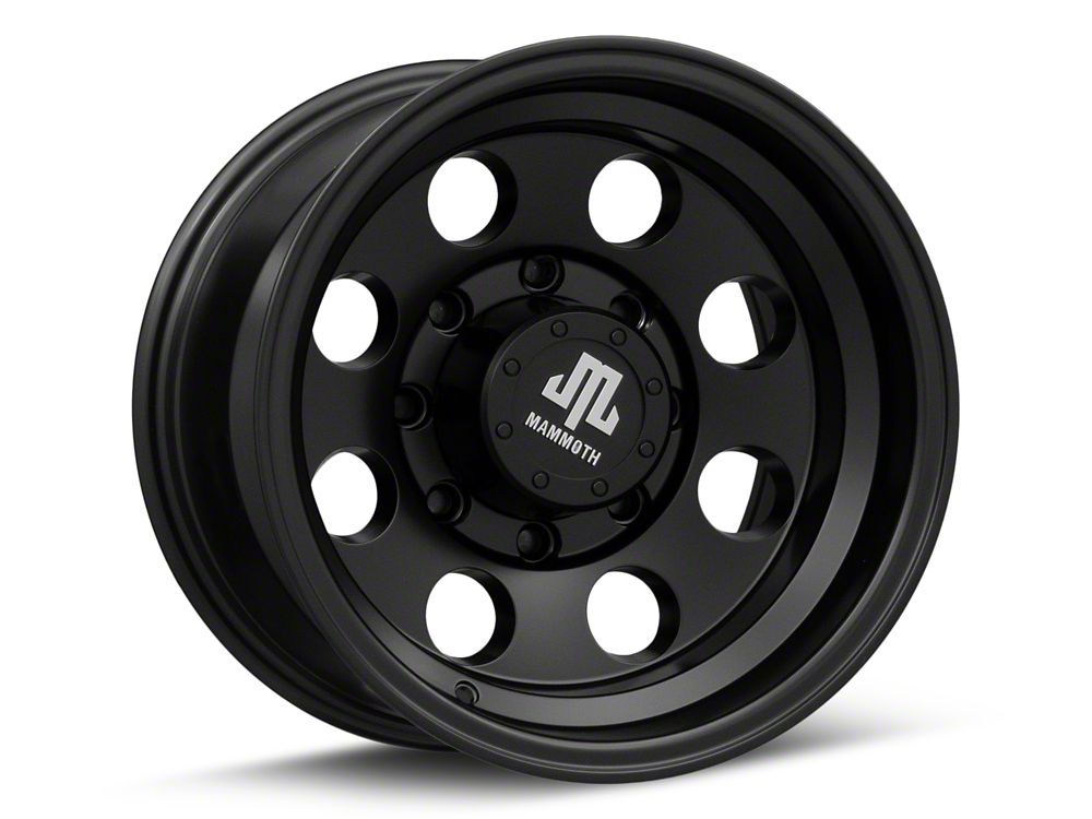 Mammoth 8 Aluminum Matte Black 8-Lug Wheel; 16x10; -24mm Offset (01-06 Sierra 3500 HD SRW)