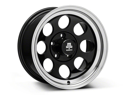 Mammoth 8 Black Wheel; 15x8; -19mm Offset (87-95 Jeep Wrangler YJ)