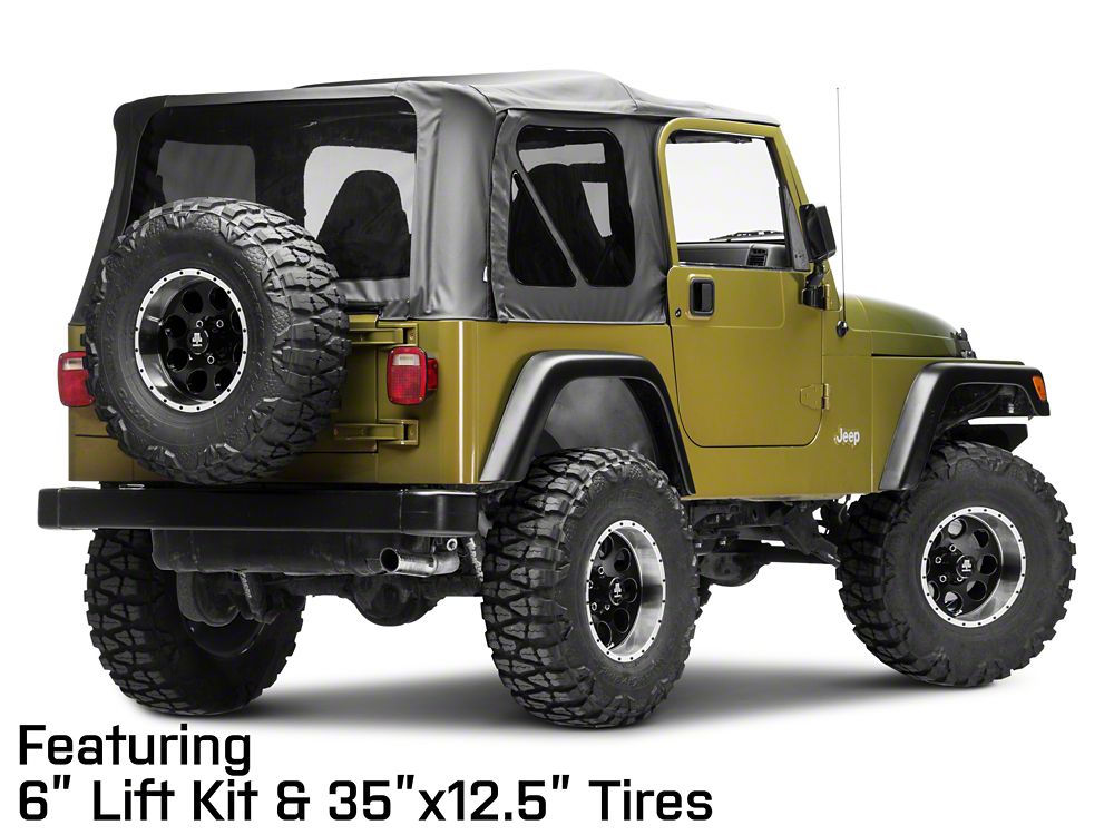 Mammoth 8 Simulated Beadlock Style Black Wheel; 15x8; -19mm Offset (97-06 Jeep Wrangler TJ)