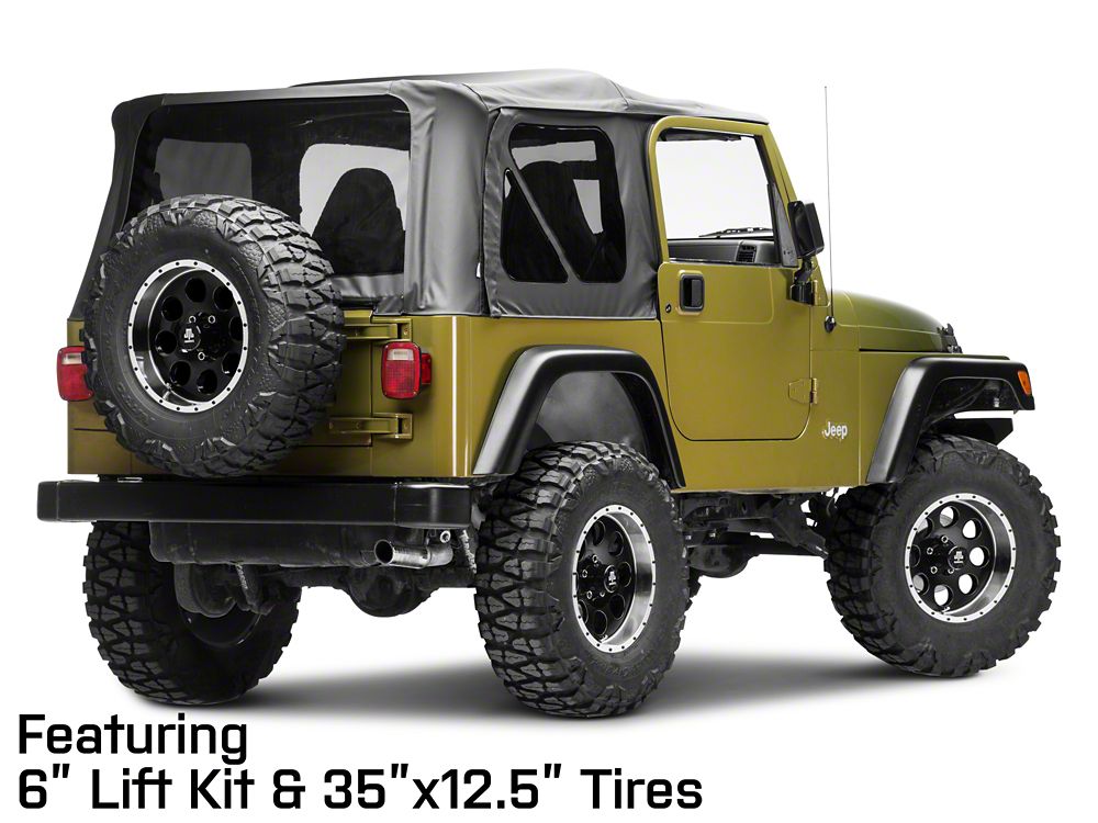 Mammoth 8 Simulated Beadlock Style Black Wheel; 16x8; 0mm Offset (97-06 Jeep Wrangler TJ)