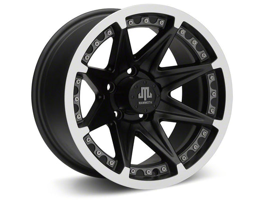 Mammoth Type 88 Black Wheel; 15x8; -19mm Offset (87-95 Jeep Wrangler YJ)
