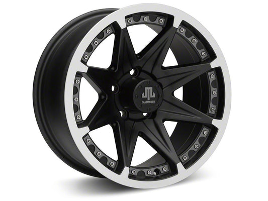 Mammoth Type 88 Black Wheel; 16x8; 0mm Offset (87-95 Jeep Wrangler YJ)